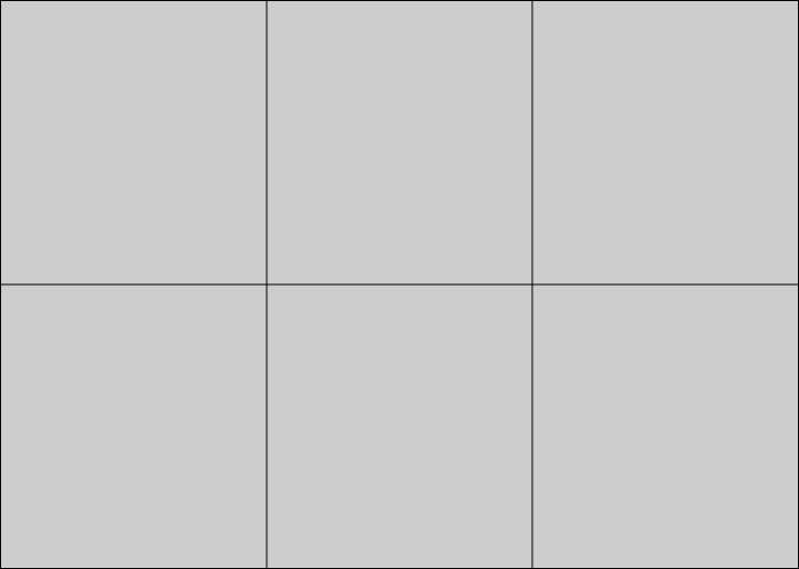 A grid with 3 columns and two rows
