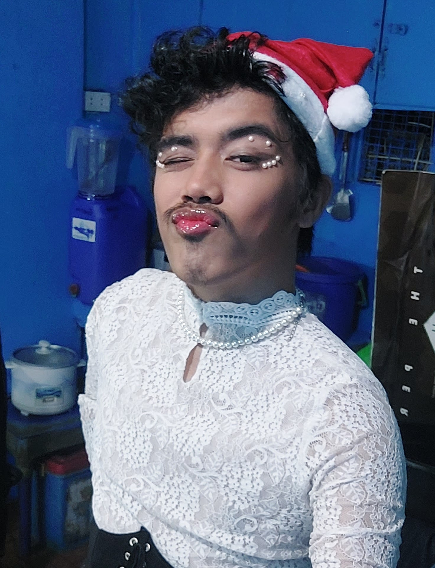 My makeup look from one of the days I was practicing